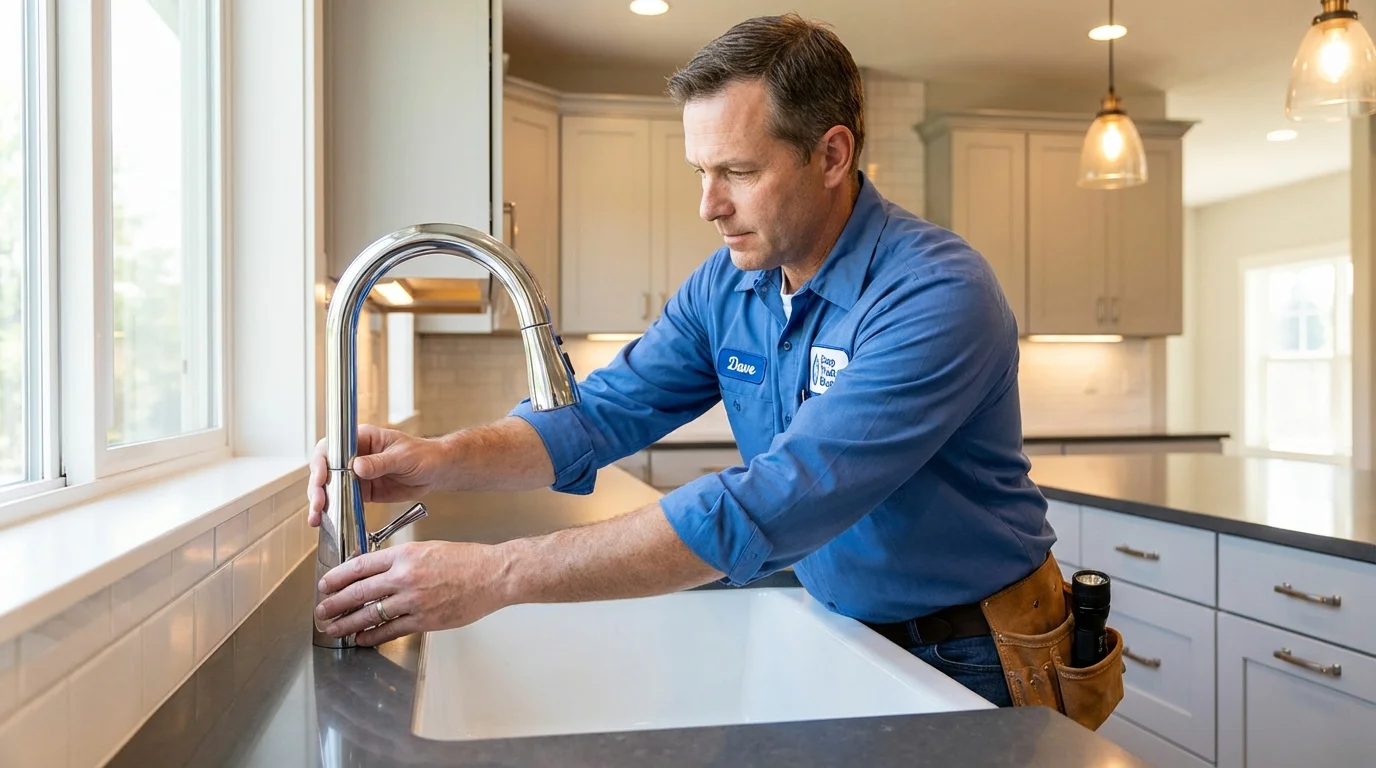 Kitchen faucet installation by Johns Plumbing LLC in Estell Manor